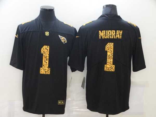 Mens Arizona Cardinals #1 Kyler Murray 2020 Black Leopard Print Fashion Limited Stitched Jersey Dzhi->arizona cardinals->NFL Jersey